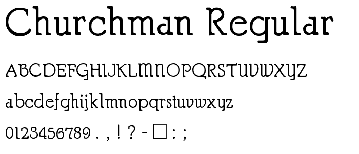 Churchman Regular font